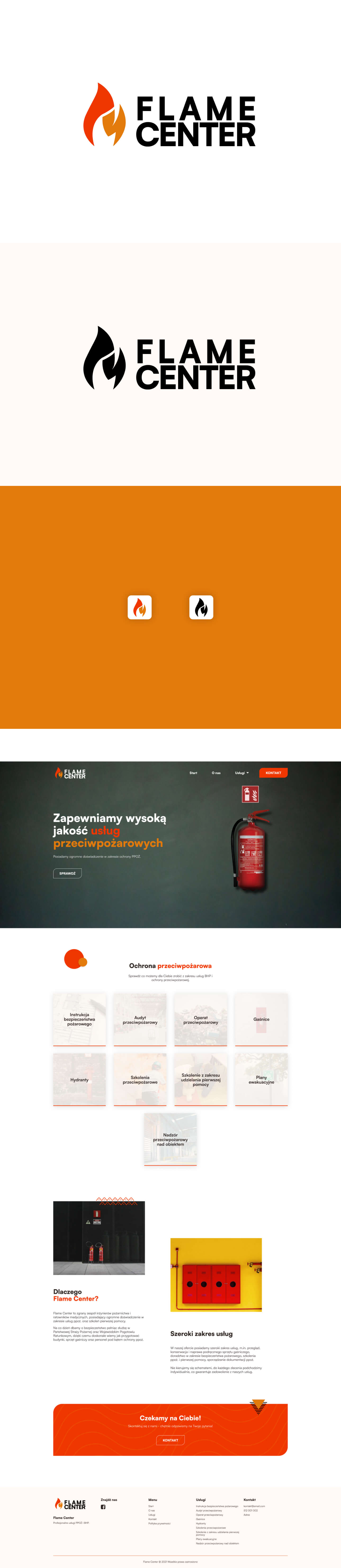 FlameCenter realizacja logo i tworzenie strony internetowej
