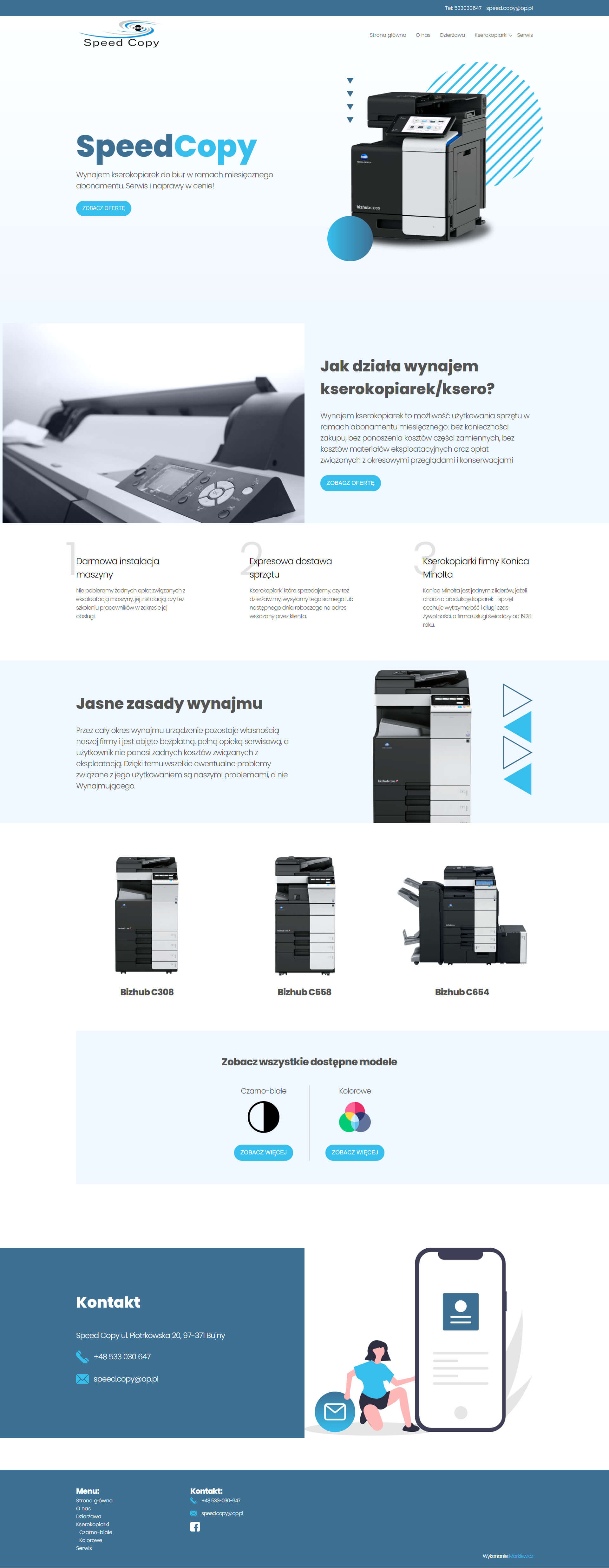 SpeedCopy realizacja tworzenie strony internetowej